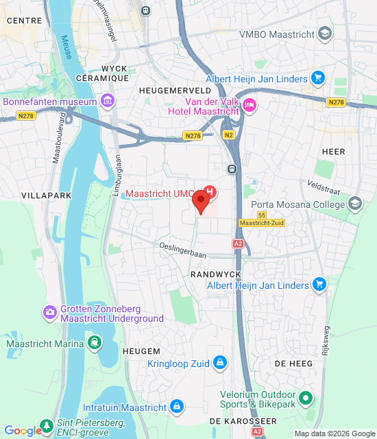 Pratisyen hekimler Maastricht ve Heuvelland Acil Durum İstasyonu için Google harita resmi